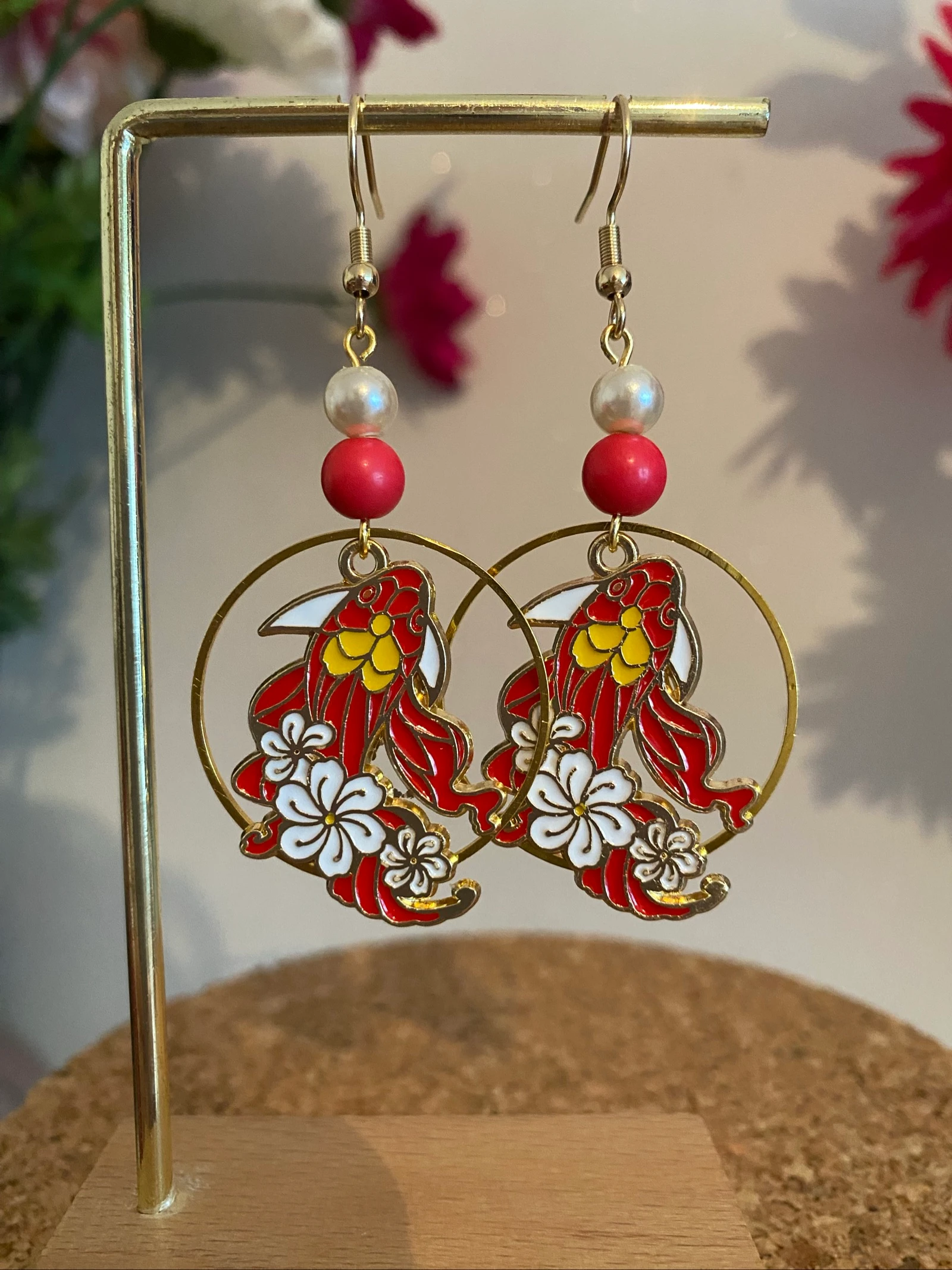 Boucles d’oreilles carpe koï